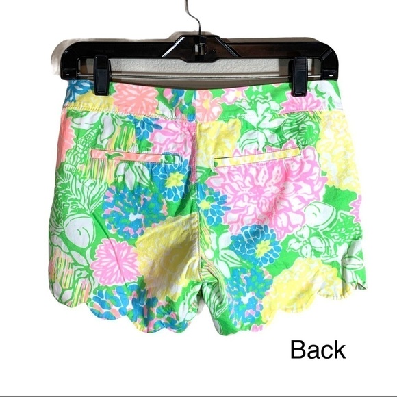 Lilly Pulitzer Buttercup Shorts Hibiscus Stroll Size 00 - Picture 6 of 16